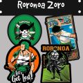 Anime Roronoa Zoro Stickers For Luggage, Phone, Car, Case, Fridge, DIY | Set 1 | 4 PIECES |Laptop Stickers |Stickers Collection. 