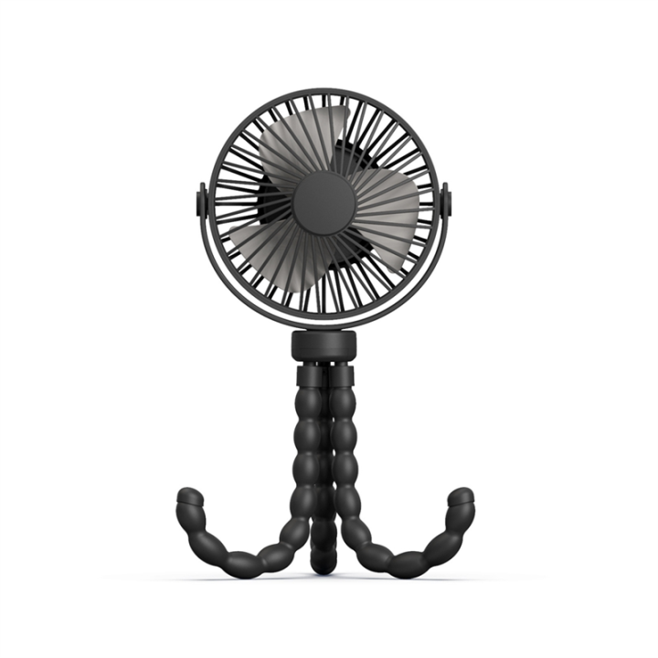 FORIDE Portable Stroller Fan Hand USB Electric Fan Small Folding Rechargeable Fans Mini Silent Table Fan for Baby Outdoor -B