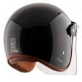 AXOR JET RETRO GLOSS BLACK HALF FACE MOTORCYCLE HELMET | RIDERS CHOICE NEPAL. 