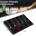 1 Piece Cash Tray Cash Register Drawer Insert Tray, Black ABS Money Storage Case 5 Bill & 4 Coin Compartments. 