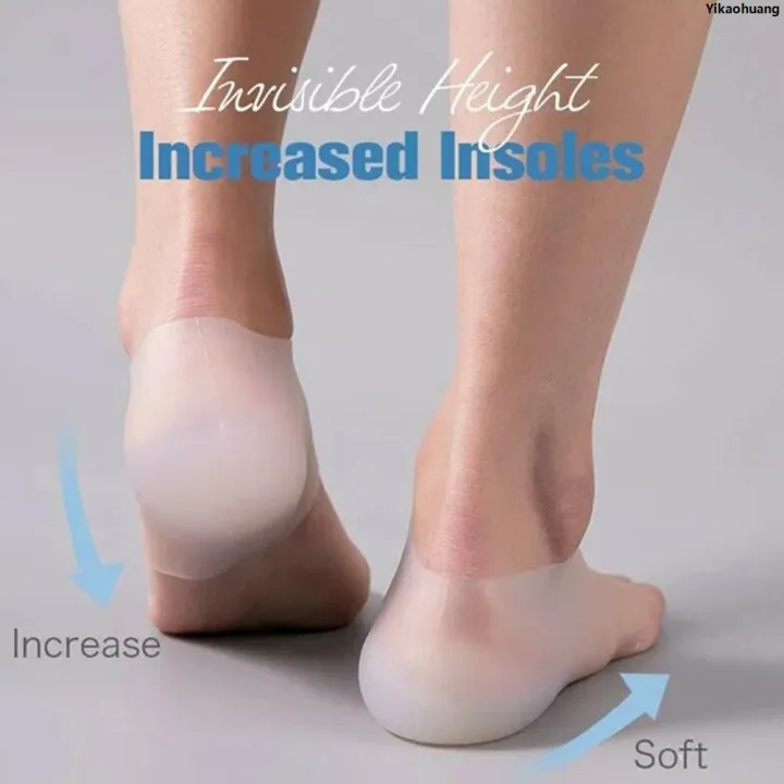 YikaohuangInvisible Height Increased Insoles Silicone Socks Arch ...