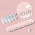 Creative Non-Slip Tulip Mouse Pad Hand Support Thickened Wrist Rest Mouse Pad Cute Rubber Base Mouse Wrist Rest Office Desk. 