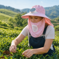 Convenient Breathable Solar Fan Hat Elastic Rechargeable Wide Brim Fan Hat Lightweight UV Protection Summer Fan Visor Cap Farm Work. 