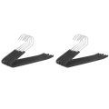 fasdaga Open End Trouser Hangers Slack Hanger with Non-Slip Foam Coated Black 10-Pack. 