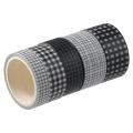 Art Tape Black Washi Tape White Washi Paper Scrapbook Tapes Decorative Tapes for DIY. 