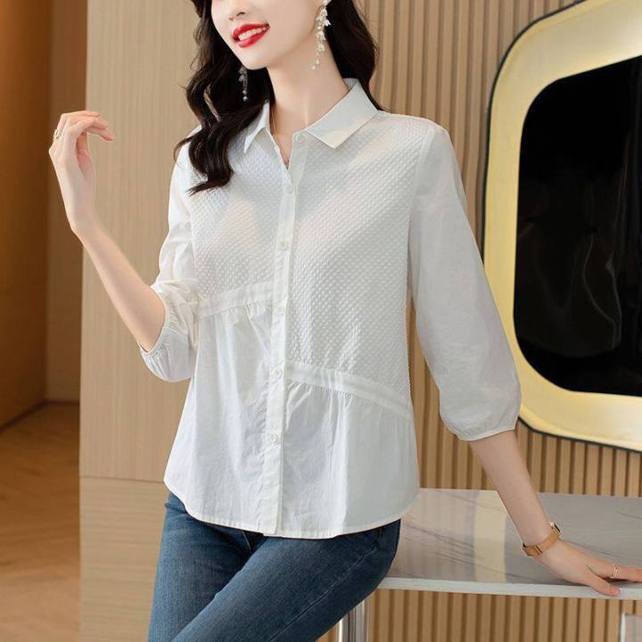 White%20Shirt%20Women%20Fashion%20Office%20Top%20New%20Laple%20Korean%20Style%20Chic%20Top%20-%20Image%203