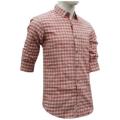 KILOMETER Pink/Beige Checkered Shirt For Men. 