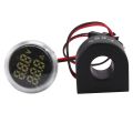 Mini Digital Voltmeter Ammeter 22mm Round AC 50-500V 0-100A Amp Volt Voltage Tester Meter Dual LED Indicator. 