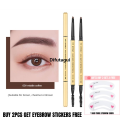 Difutagui 5 Colors Double Head Eyebrow Pencil Long Lasting Waterproof Eye Portable Brow Pen Tint Mascara Enhance Cosmetics Beauty Women Makeup. 