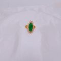 Abhushan Gallery Panchadhatu Gold Plated Adjustable Single Green Stone Ring With Multiple Stone For Women. 