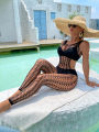 Fancyra Women Mesh Beach Cover-Up Swimsuit Full Body Fishnet Stocking Swimwear for Summer Beachwear. 