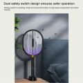USB Rechargeable Electric Mosquito Swatter Household Mosquito Swatter Handheld/Vertical/Wall-mounted 3-in-1 Electric Mosquito Swatter Purple Light Mosquito Swatter.