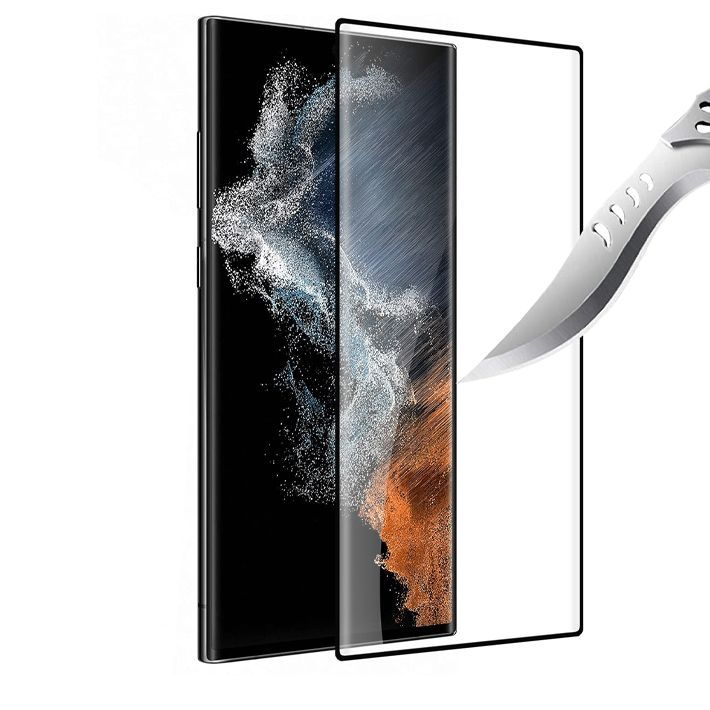 Screen Protector for Samsung Galaxy S23 Ultra - Premium Curved Tempered Glass Full Glue