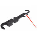 Outdoor Multifunctional Steel Combat Barrel Nut Removal Wrench Spanner Tool. 