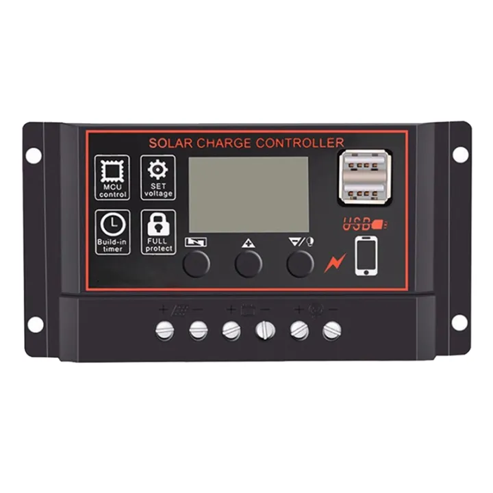 2X 100A Charge Controller Panel Controller 12V 24V LCD Display Panel ...