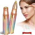 2 In 1 Electric Eyebrow Trimmer Makeup Painless Eye Brow Epilator Mini Shaver Razors Women Portable Facial Body Hair Remover. 