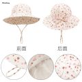 Wenefang Newborn Boys Girls Bucket Hat Summer Kids Toddler Panama Cap 0 to 【2025 Version】 48 Months Soft Cotton Baby Sun Hat flower printing Cute Bunny. 