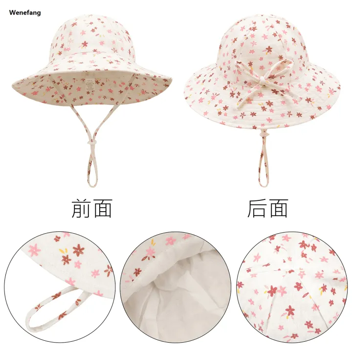 Wenefang%20Newborn%20Boys%20Girls%20Bucket%20Hat%20Summer%20Kids%20Toddler%20Panama%20Cap%200%20to%20%E3%80%902025%20Version%E3%80%91%2048%20Months%20Soft%20Cotton%20Baby%20Sun%20Hat%20flower%20printing%20Cute%20Bunny%20-%20Image%204