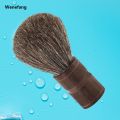 Wenefang 1pc Natural Wooden Handle Facial Hair Wet Bristles Care Beards Brush Men Brush for Mustache Shaving Boar. 
