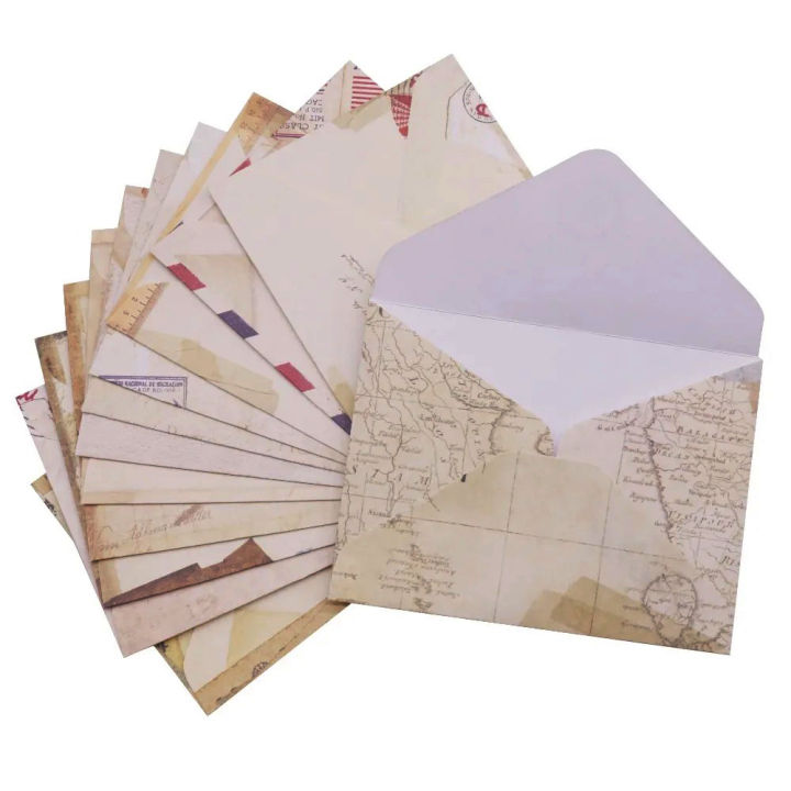 Message Paper Envelope NEW 【Special offer】12 Pcs 96*72mm Vintage Small Mini Kraft Paper Window ...