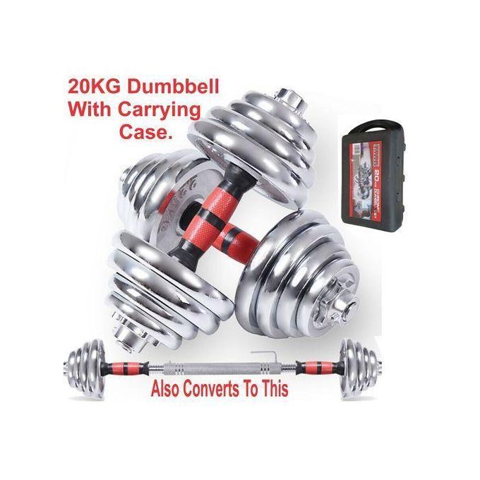 York%20Chrome%20Coated%2020KG%20Adustable%20Dumbbell%20Set%20-%20Image%202