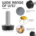 10 Pcs Adjustable M6 Thread Furniture Levelers Galvanized Steel Black Glide Furniture Leveling Feet Floor Leveler Table,Chair, Cabinet Legs. 