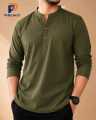 Men's Summer Cotton Shirt | Casual 3-Button Placket Shirt for Men | Premium Soft Breathable Cotton | Full Sleeve Multiple Colors. 