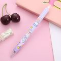 6PCS Kawaii Cute Press Pen Cartoon Purple Planet Gel Pens 0.5mm Black Ink Pen Student Writting Stationery. 