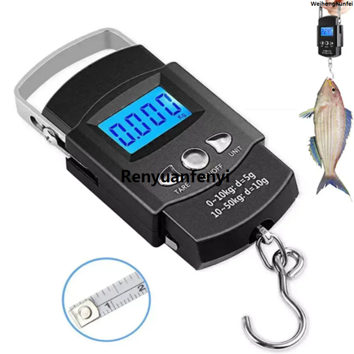 Hand Scale Machine Weihonghunfei50kg/10g Portable LCD Electronic Hand Scale Travel Hanging ...