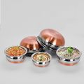 5 Pieces Handi Set Stainless Steel Copper Bottom Kitchen Serving Bowl Cooking Bowl Warming Bowl 5 pieces Bowl With Lid. 