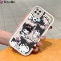 Jizetin for Realme C21 Back Cover Shy Kuromi Ladder Camera Soft Rubber Mobile Phone Case. 