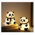 Cute Panda Silicon USB Rechargeable Night Light Lamp Night Lamp (8.5 cm, Multicolor). 