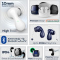 Pebble Wave Buds High Bass Clear Sound Quality, Passive Noise Cancellation Bluetooth Headset. 