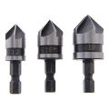 3 PCS 1/4Inch Hex 12/16/19mm Countersink Bore Set For Wood Metal Quick Change Bit Easy To Use. 