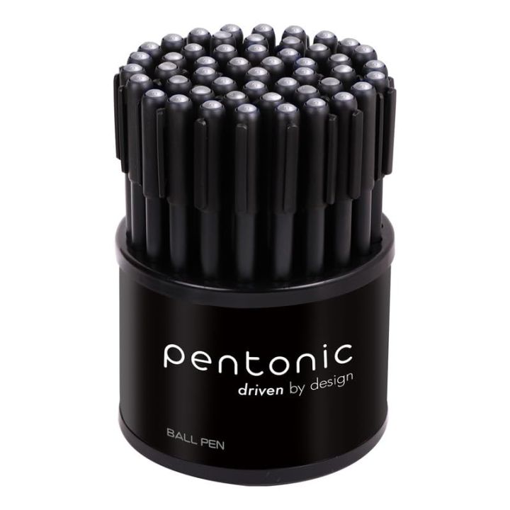 Pentonic Linc Ball Point Pen - Pack of 50 | Matte Finish Smooth Flow Ultra Low Viscocity Ink Pen | Black Or Combo Pack