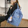 Casual solid color versatile backpack, fashionable shoulder bag, travel bag, student bag. 