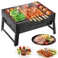Barbecue Grills Portable Folding Charcoal Grill For Picnic Black Steel Collapsible Barbecue Oven Household BBQ Grill. 