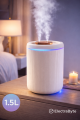 ElectraByte Air Purifier H20 Large Capacity Humidifier with Multicolor Night Light | Ultra-Quiet Cool Mist Air Humidifier & Aroma Diffuser | Home Bedroom Desktop Air Purifier | 1.5 L USB Portable Mist Maker. 