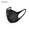 Mengshan2025 Huitounanke UV Protection Face Mask Adults Children Earloop Mask Black Travel-Friendly Breathable Lightweight Washable Face Coverings. 