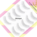 Difutagui High Quality 5 Pairs V-shaped Natural False Eyelashes Transparent Stem Portable 3D Korean Manga Eyelashes Eye Makeup Eyelashes Supplies Wholesale. 