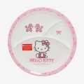 White Hello Kitty Printed Round Section Plate For Kids. 