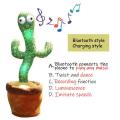 Rechargeable  inbuilt Battery Tiktok Dancing Cactus Toy 120 Songs Lighting Recording Bluetooth Speaker Singing Plush Wiggling Ornament kaktus In-Built Battery. 