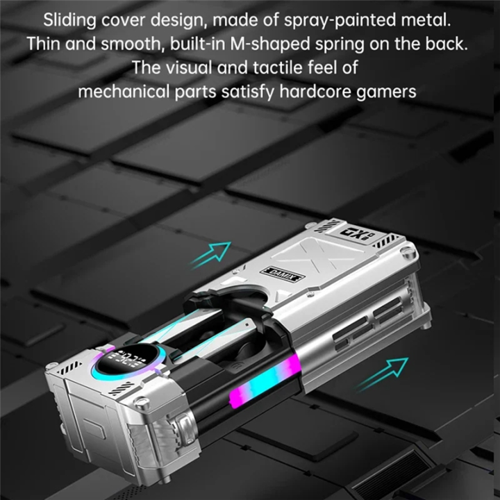 DX-08%20Wireless%20Bluetooth%205.3%20Headset%20Punk%20Mechanical%20Style%20Stereo%20E-Sports%20Gaming%20Headset%20Earbuds%20Silver%20-%20Image%206