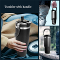 NAMUNY 20oz Stainless Steel Vacuum Insulated Bottle Travel Coffee Mug Double Wall Insulated with Handle for Women and Men,B. 