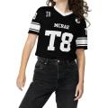 Vylon Tate Mcrae Football Suit 2025 Miss Possession Tour T-shirt Short Sleeved V-neck T-shirt Men's and Women's Novel Top 3D Printed. 