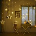 Decorative Stars Curtain String Light With 8 Flashing Mode - Led Lights For Decorations | Different Modes |. 