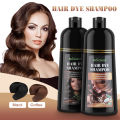 500ml Organic Natural Fast Hair Dye Black Shampoo Plant Essence Black Hair Color Dye Shampoo For Cover Gray White Hair. 