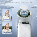 Portable Mini Fan with Neck Hanging Design, Adjustable Speeds and Digital Cooling Ice Fan Display. 
