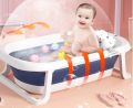 Foldable Baby Bathtub Crown Design without Pillow for Children-Multicolor. 