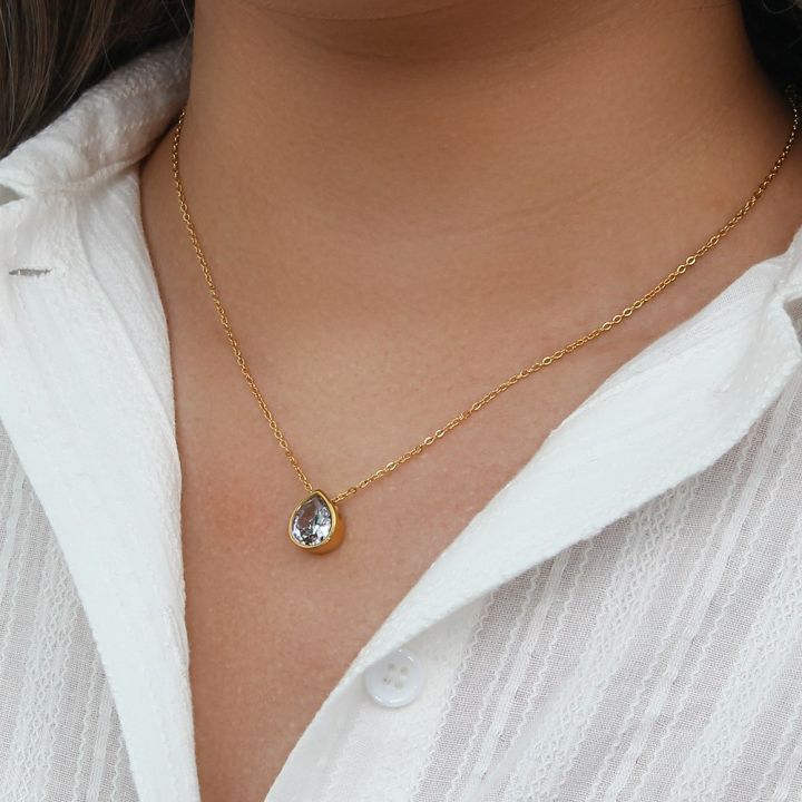 basic%20luxury%20pink%20purple%20white%20green%C2%A0teardrop%20stone%20crystal%20pendant%20necklace%20jewelry%20gift%C2%A0%20stainless%20steel%20necklaces%20for%20women%20-%20Image%204